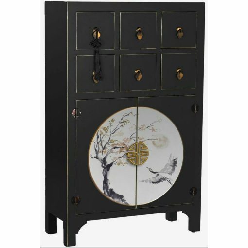 Mesa de apoio 95 x 26 x 79 cm Abeto Preto Dourado Metal Branco Madeira MDF - Image 5