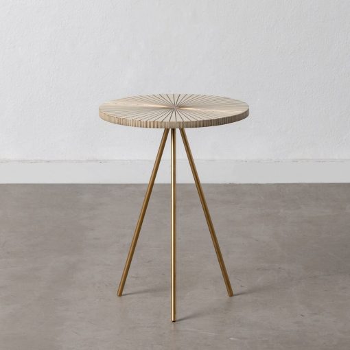 Mesa de apoio Bege Dourado 38 x 38 x 50 cm - Image 2