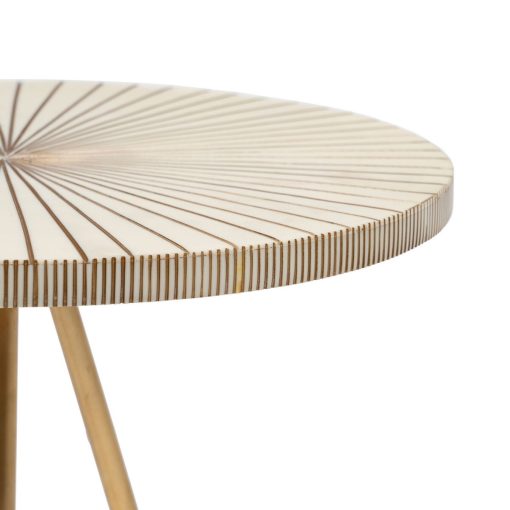 Mesa de apoio Bege Dourado 38 x 38 x 50 cm - Image 3