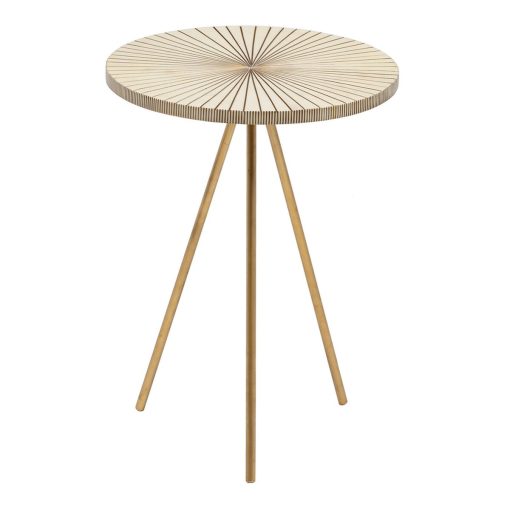 Mesa de apoio Bege Dourado 38 x 38 x 50 cm