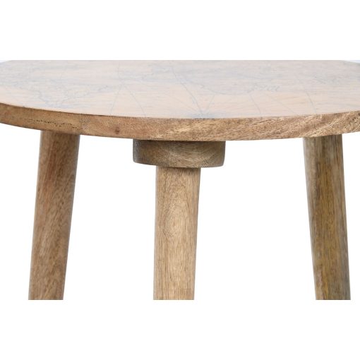 Mesa de apoio Branco Marrom claro Madeira de mangueira 40 x 40 x 47,5 cm (2 Unidades) - Image 4