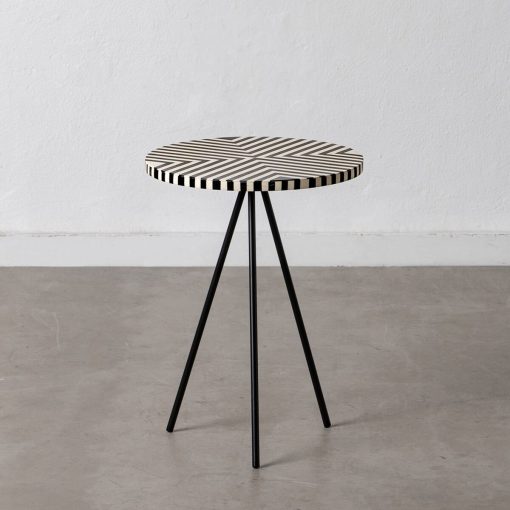 Mesa de apoio Branco Preto 38 x 38 x 50 cm - Image 2