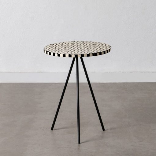 Mesa de apoio Branco Preto 38 x 38 x 50 cm - Image 2