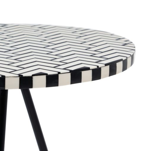 Mesa de apoio Branco Preto 38 x 38 x 50 cm - Image 3