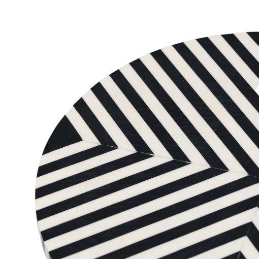 Mesa de apoio Branco Preto 38 x 38 x 50 cm - Image 4