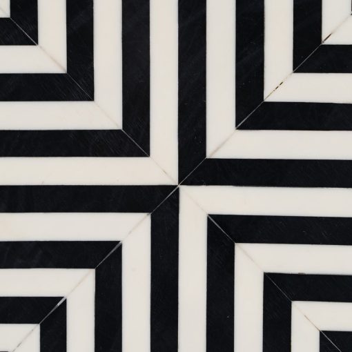 Mesa de apoio Branco Preto 38 x 38 x 50 cm - Image 5