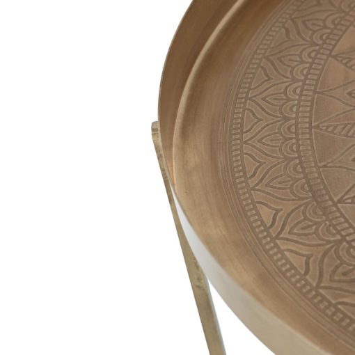Mesa de apoio Dourado 51 x 51 x 56 cm - Image 3
