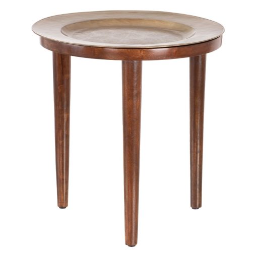 Mesa de apoio Dourado Natural 50 x 50 x 52
