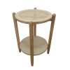 Mesa de apoio Natural Rotim Madeira de paulónia (38 x 38 x 54
