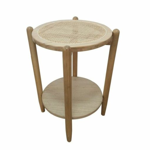 Mesa de apoio Natural Rotim Madeira de paulónia (38 x 38 x 54,5 cm) - Image 4