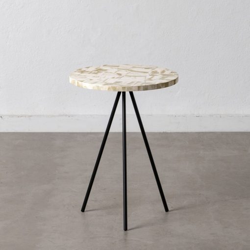 Mesa de apoio Preto Bege 38 x 38 x 50 cm - Image 2