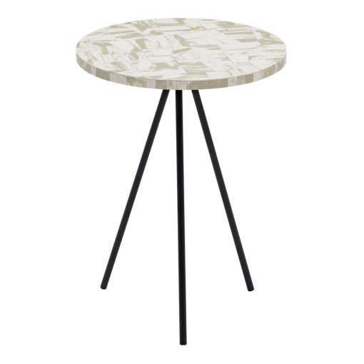Mesa de apoio Preto Bege 38 x 38 x 50 cm