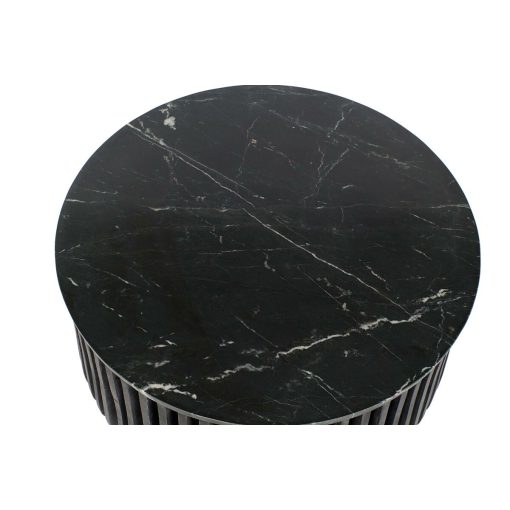 Mesa de apoio Preto Mármore 90 x 90 x 45 cm Madeira de mangueira - Image 2