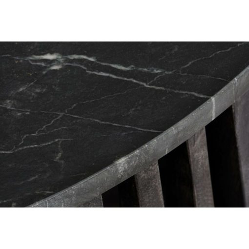 Mesa de apoio Preto Mármore 90 x 90 x 45 cm Madeira de mangueira - Image 3