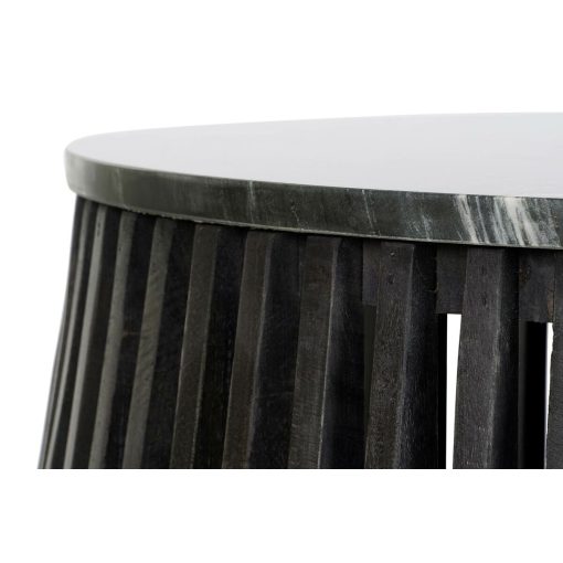 Mesa de apoio Preto Mármore 90 x 90 x 45 cm Madeira de mangueira - Image 4