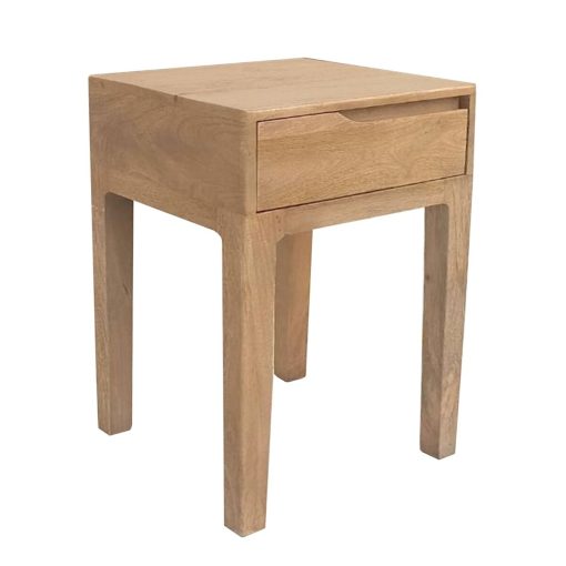 Mesa de apoio STRAIGHT LINE Natural Madeira de mangueira 40 x 40 x 65 cm
