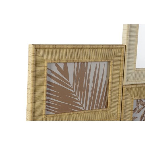 Moldura de Fotos Bege Natural Cristal poliestireno Escandinavo 60 X 2 X 59 cm - Image 3