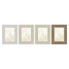 Moldura de Fotos Branco Bege Cristal poliestireno Scandi 19 x 2 x 24 cm (4 Unidades)