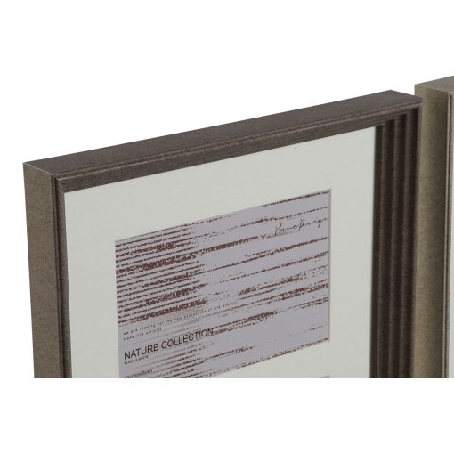 Moldura de Fotos Branco Castanho Cinzento Cristal poliestireno Urbana 23 X 3 X 41 cm (2 Unidades) - Image 2