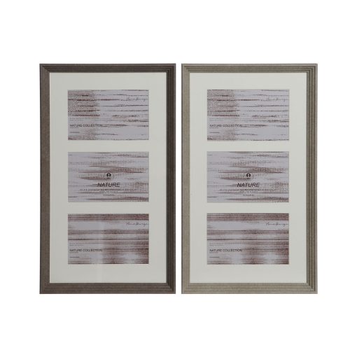 Moldura de Fotos Branco Castanho Cinzento Cristal poliestireno Urbana 23 X 3 X 41 cm (2 Unidades)