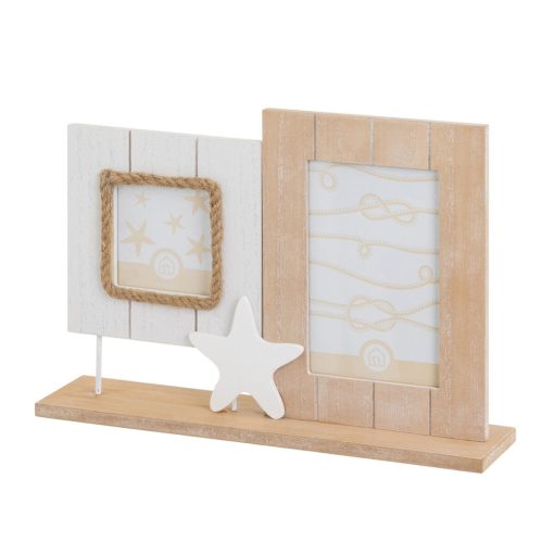 Moldura de Fotos Branco Natural Madeira MDF