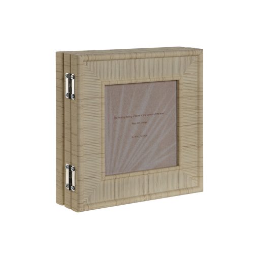 Moldura de Fotos Castanho Bege Natural Marfim Cristal poliestireno 47 X 2 X 16 cm (4 Unidades) - Image 4