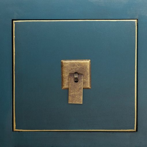 Móvel de TV ORIENTE 130 x 24 x 50,5 cm Azul Madeira MDF - Image 4