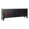 Móvel de TV Preto Multicolor Madeira Abeto Madeira MDF 130 x 24 x 51 cm