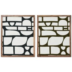 Pintura Azul Verde Moderno 60 x 3 x 75 cm (2 Unidades)