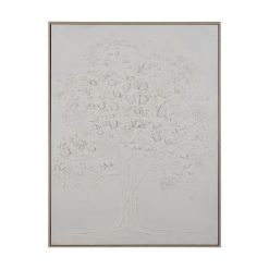 Pintura Branco Creme Abstrato 90 x 4 x 120 cm