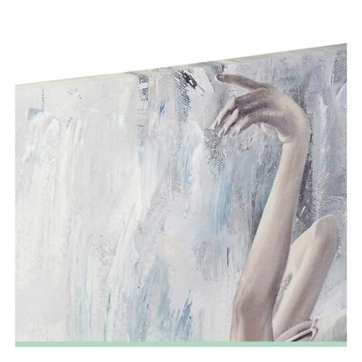 Pintura Tela Cinzento Azul Madeira Branco (100 x 3 x 100 cm) (2 Unidades) - Image 4