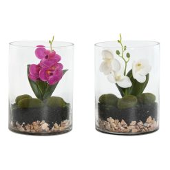 Planta Decorativa PVC Cristal 15 x 15 x 20 cm (2 Unidades)