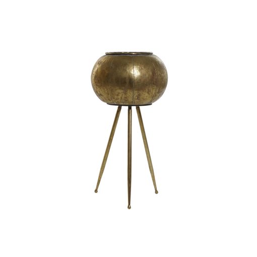 Plantador Dourado Metal Moderno 30 x 30 x 60 cm