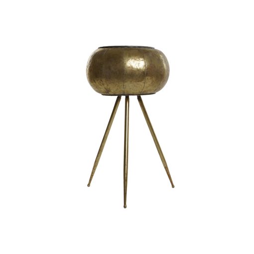 Plantador Dourado Metal Moderno 38 x 38 x 68 cm