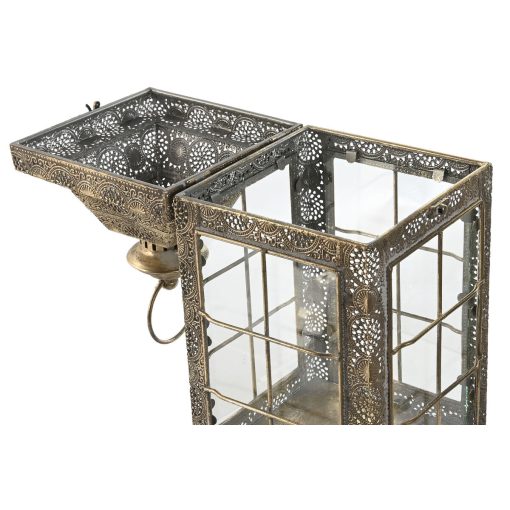 Postes de iluminação Dourado Metal Cristal Árabe 26 x 26 x 53 cm (2 Peças) - Image 3