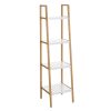 Prateleira de Casa de Banho Branco Natural 35 x 35 x 138 cm