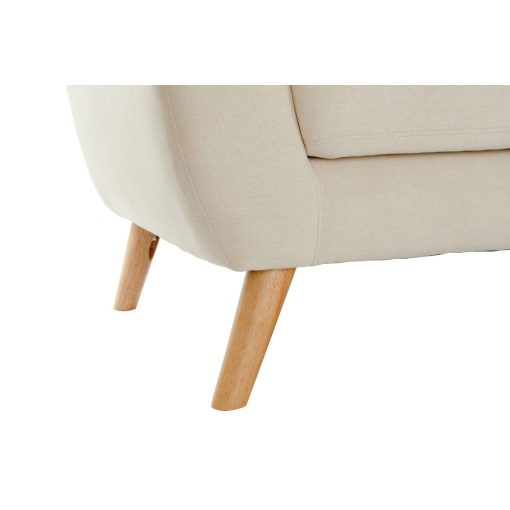 Sofá Chaise Longue Creme Madeira da borracha 226 x 144 x 84 cm - Image 5
