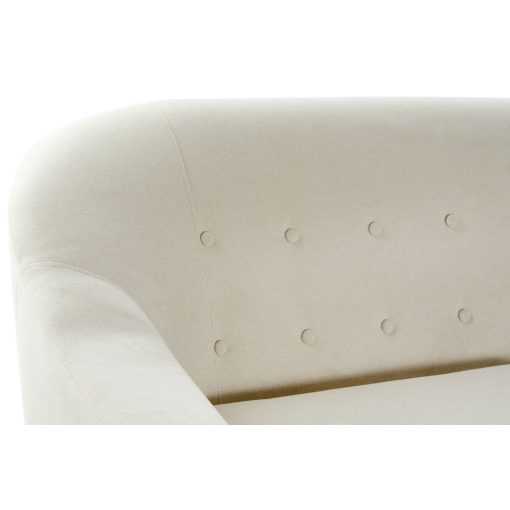 Sofá Chaise Longue Creme Madeira da borracha 226 x 144 x 84 cm - Image 6