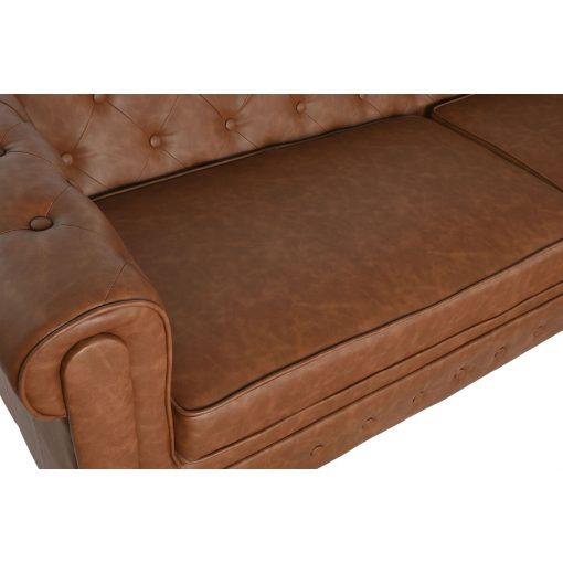 Sofá de 3 Lugares Castanho Natural Vintage 218 X 78 X 70 cm - Image 2