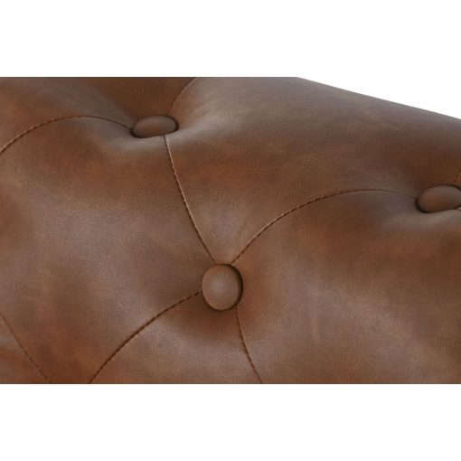 Sofá de 3 Lugares Castanho Natural Vintage 218 X 78 X 70 cm - Image 4