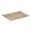 Tabuleiro Bege Dourado 36 x 23 x 2 cm