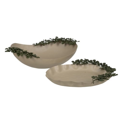Tabuleiro Verde Bege Bloemen 43 x 31 x 5 cm - Image 2