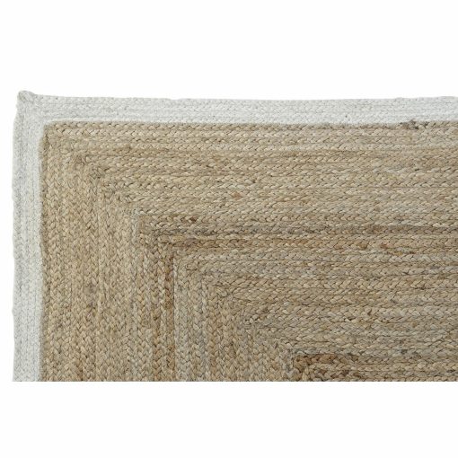 Tapete Scandi Poliéster Algodão Branco Marrom claro Jute 120 x 180 x 1 cm - Image 2