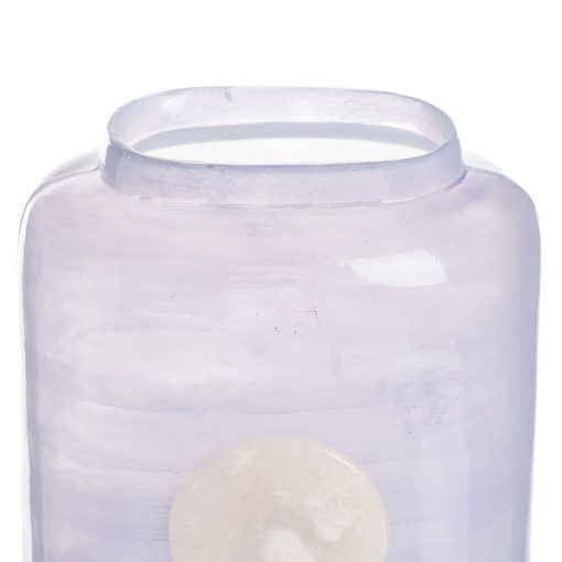 Vaso Azul Branco Resina Cristal 15 x 9 x 31 cm - Image 2