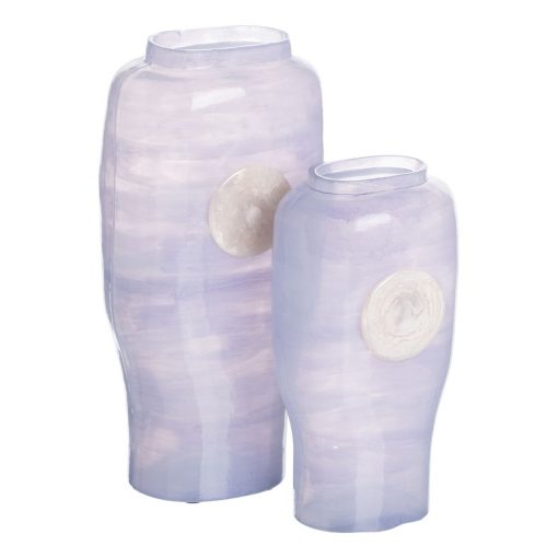 Vaso Azul Branco Resina Cristal 15 x 9 x 31 cm - Image 6