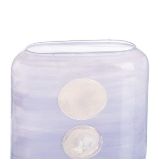 Vaso Azul Branco Resina Cristal 22 x 10 x 24 cm - Image 4