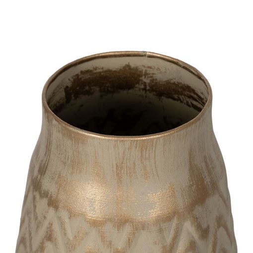 Vaso Bege Dourado Ferro 21 x 21 x 34 cm - Image 3