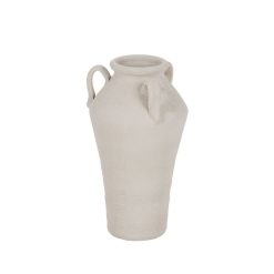 Vaso Branco Cerâmica 23 x 23 x 40 cm