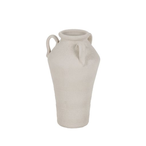 Vaso Branco Cerâmica 23 x 23 x 40 cm