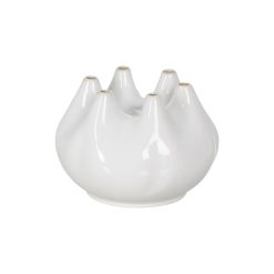 Vaso Branco Cerâmica 24